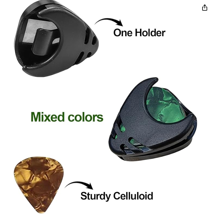 TGG 30Pcs Guitar Picks with Holder Pack