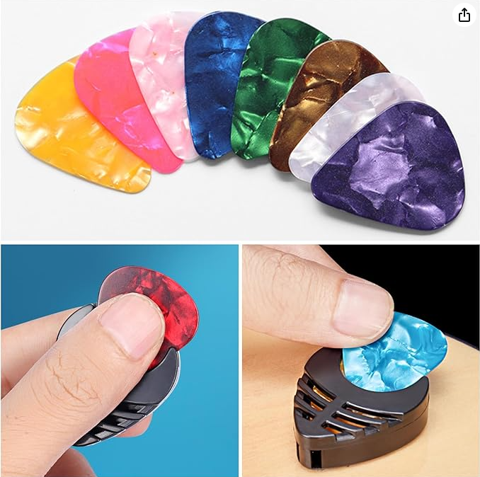 TGG 30Pcs Guitar Picks with Holder Pack
